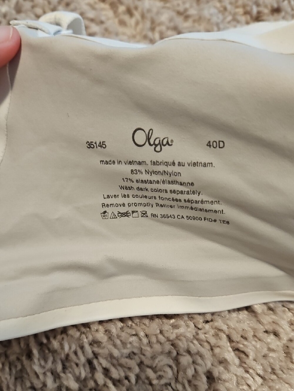 Olga Smooth Molded T-Shirt Bra Style 35145 - Picture 2 of 5